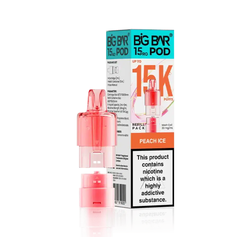 Big Bar Pro 15k Refill Pods Peach Ice