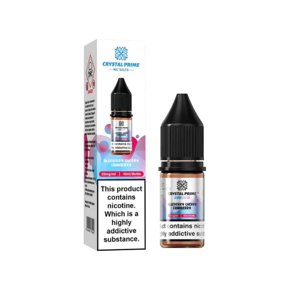 Crystal Prime Nic Salts E-Liquids 10ml Blueberry Cherry Cranberry 20mg