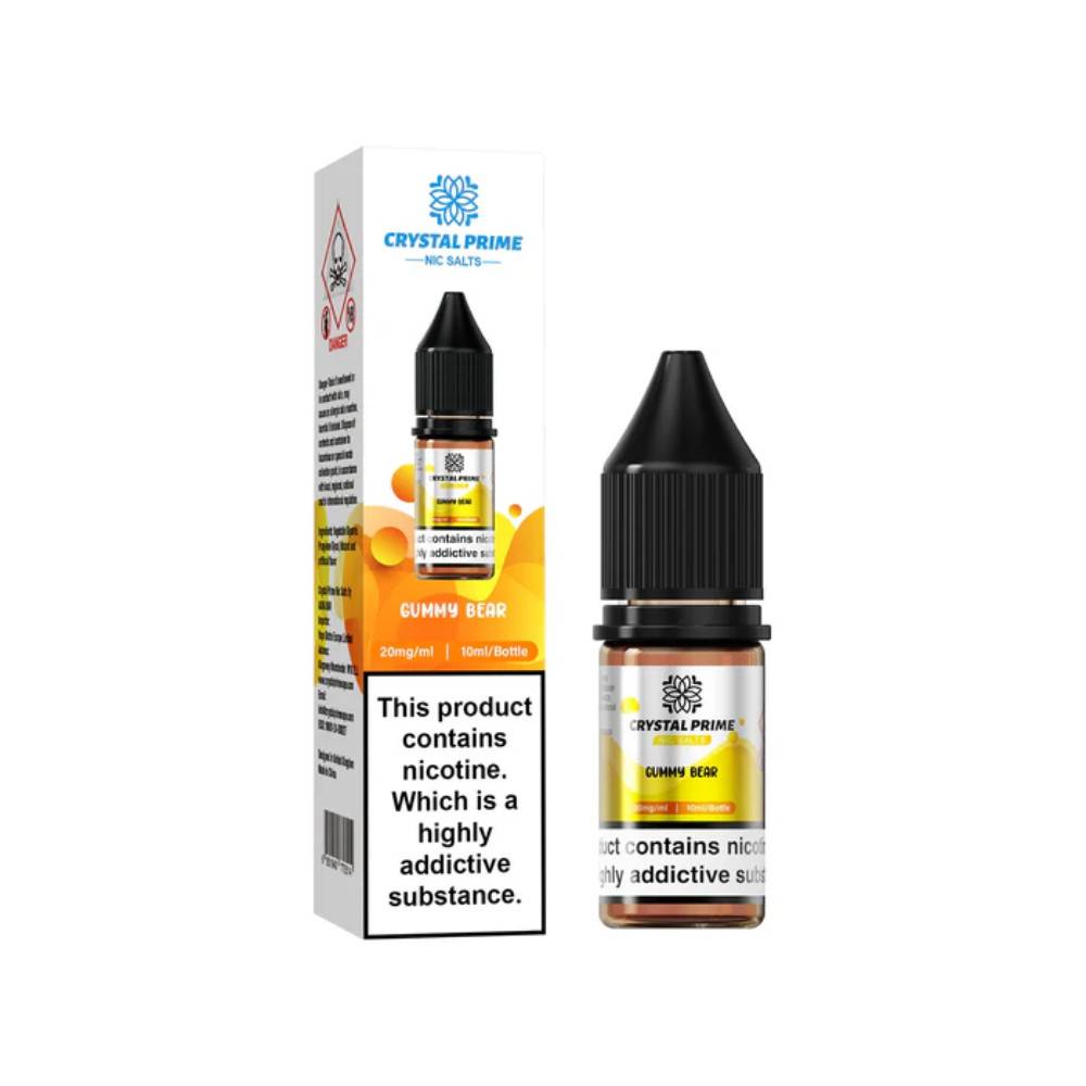 Crystal Prime Nic Salts E-Liquids 10ml Gummy Bear 20mg