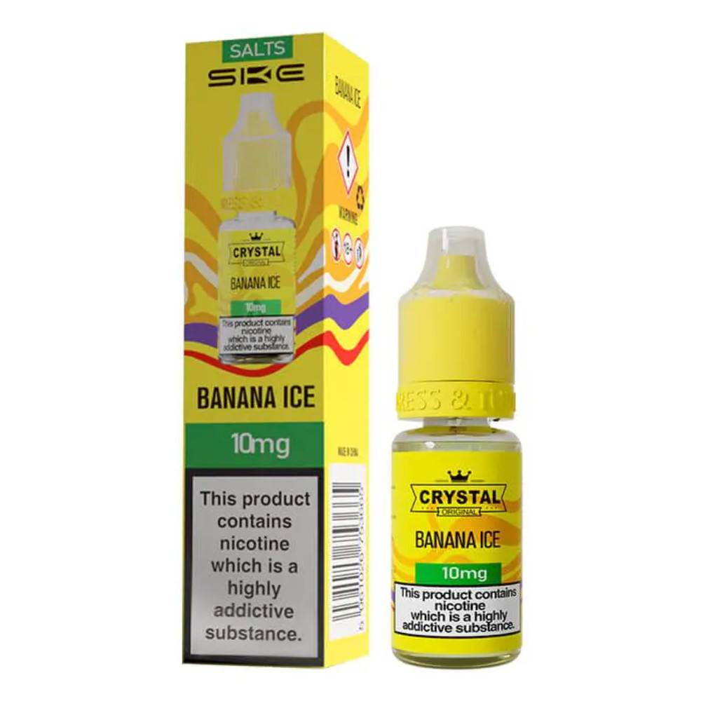 Ske Crystal Nic Salts E-Liquids 10ml Banana Ice 10mg