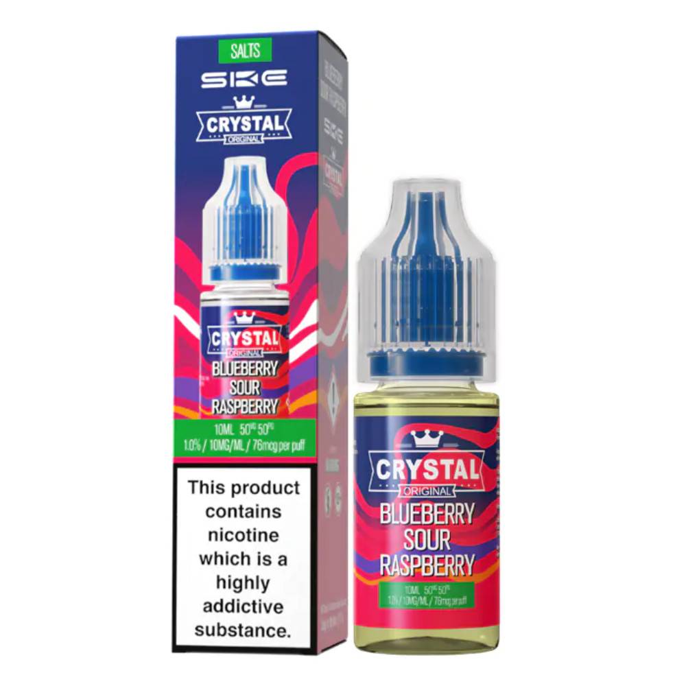 Ske Crystal Nic Salts E-Liquids 10ml Blueberry Sour Raspberry 20mg