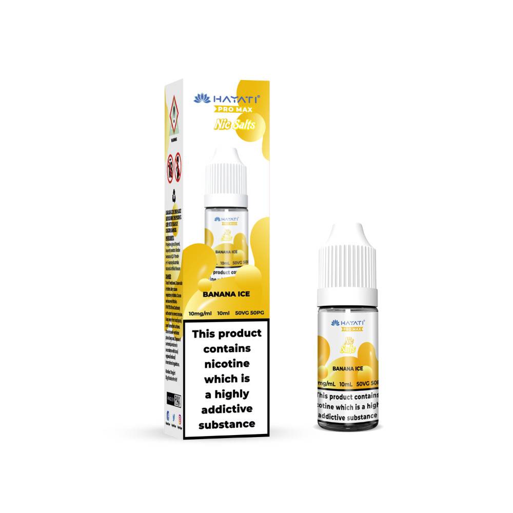 Hayati Pro Max Nic Salts E-Liquids 10ml Banana Ice 10mg