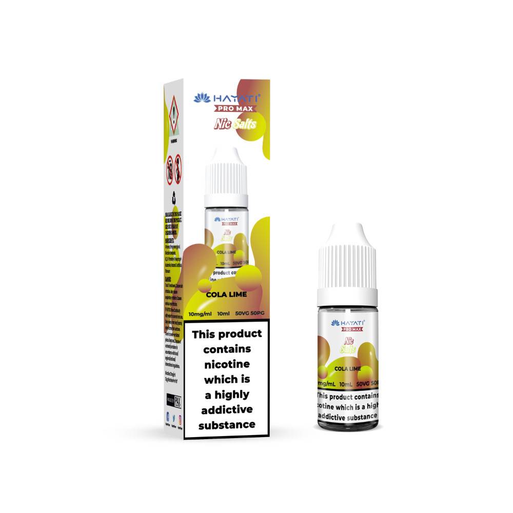 Hayati Pro Max Nic Salts E-Liquids 10ml Cola Lime 10mg