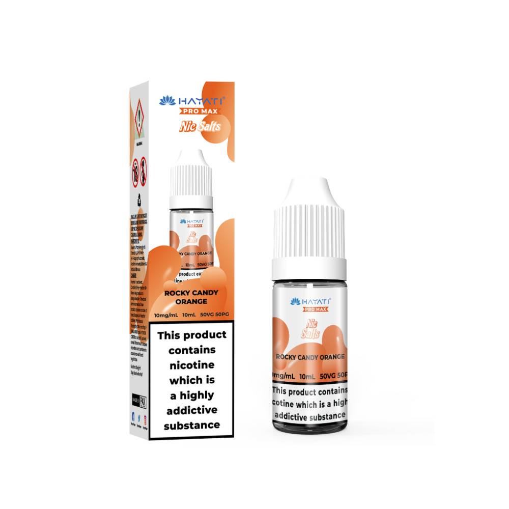 Hayati Pro Max Nic Salts E-Liquids 10ml Rocky Candy Orange 10mg