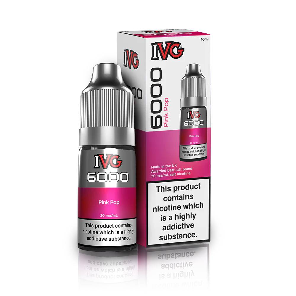 IVG 6000 Nic Salts e liquids 10ml Pink Pop 10mg
