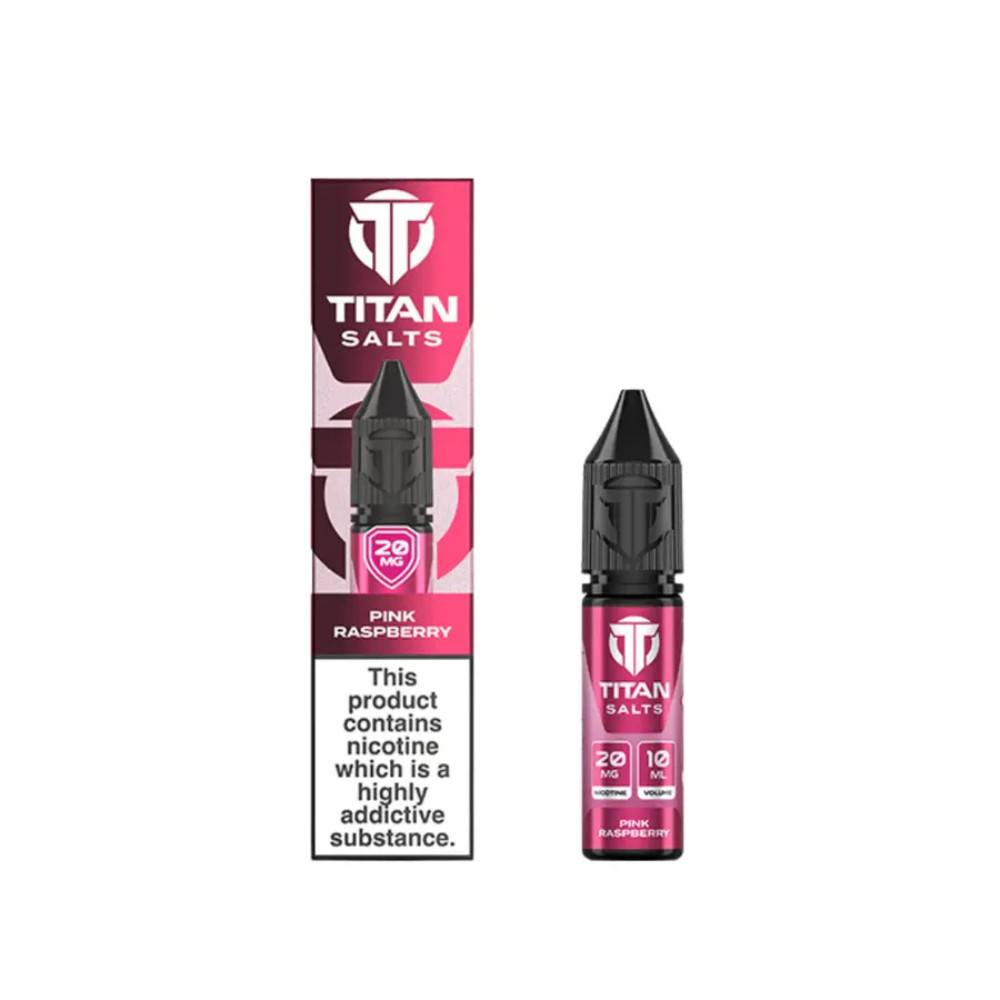 Titan Nic Salts e liquids 10ml Pink Raspberry 20mg
