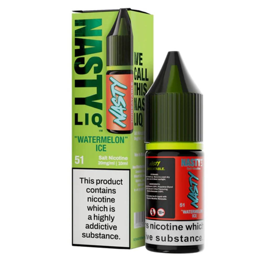 Nasty Liq Nic Salts e liquids 10ml Watermelon Ice 20mg