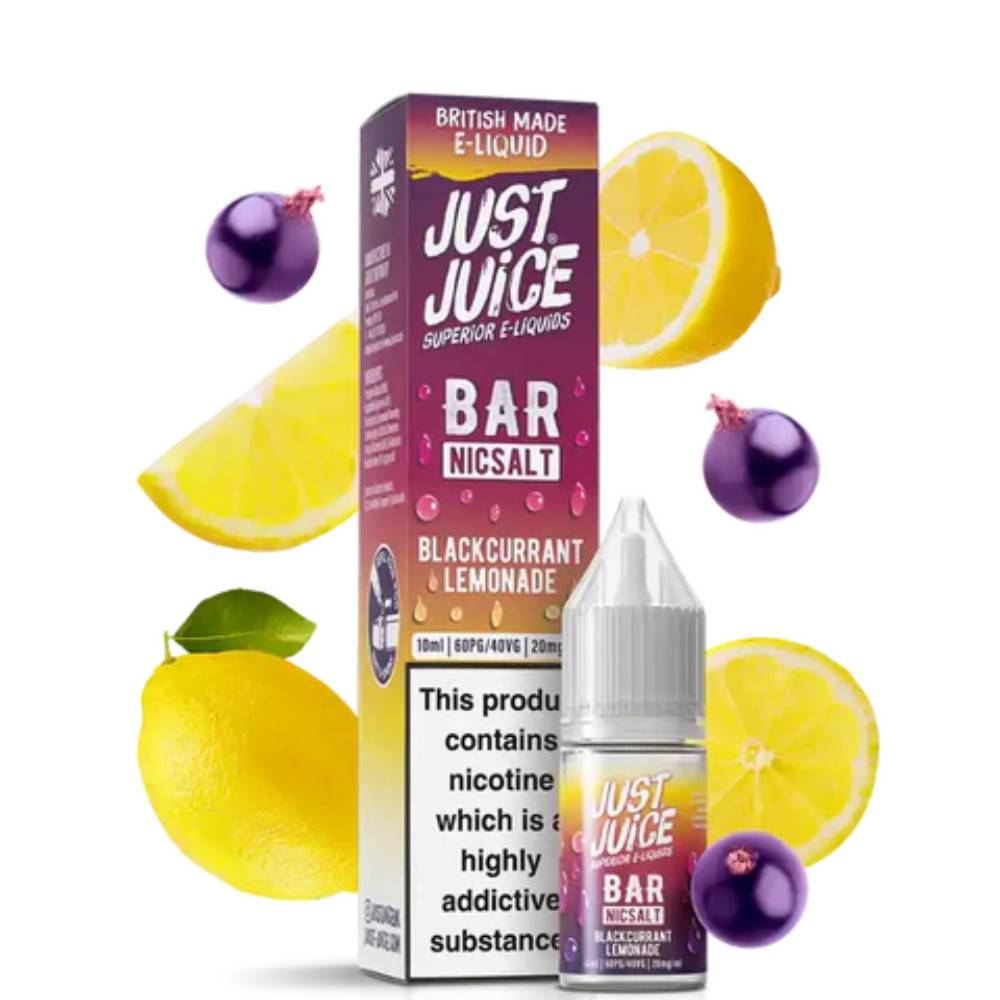 Just Juice Bar Nic Salts e liquids 10ml Blackcurrant Lemonade 10mg