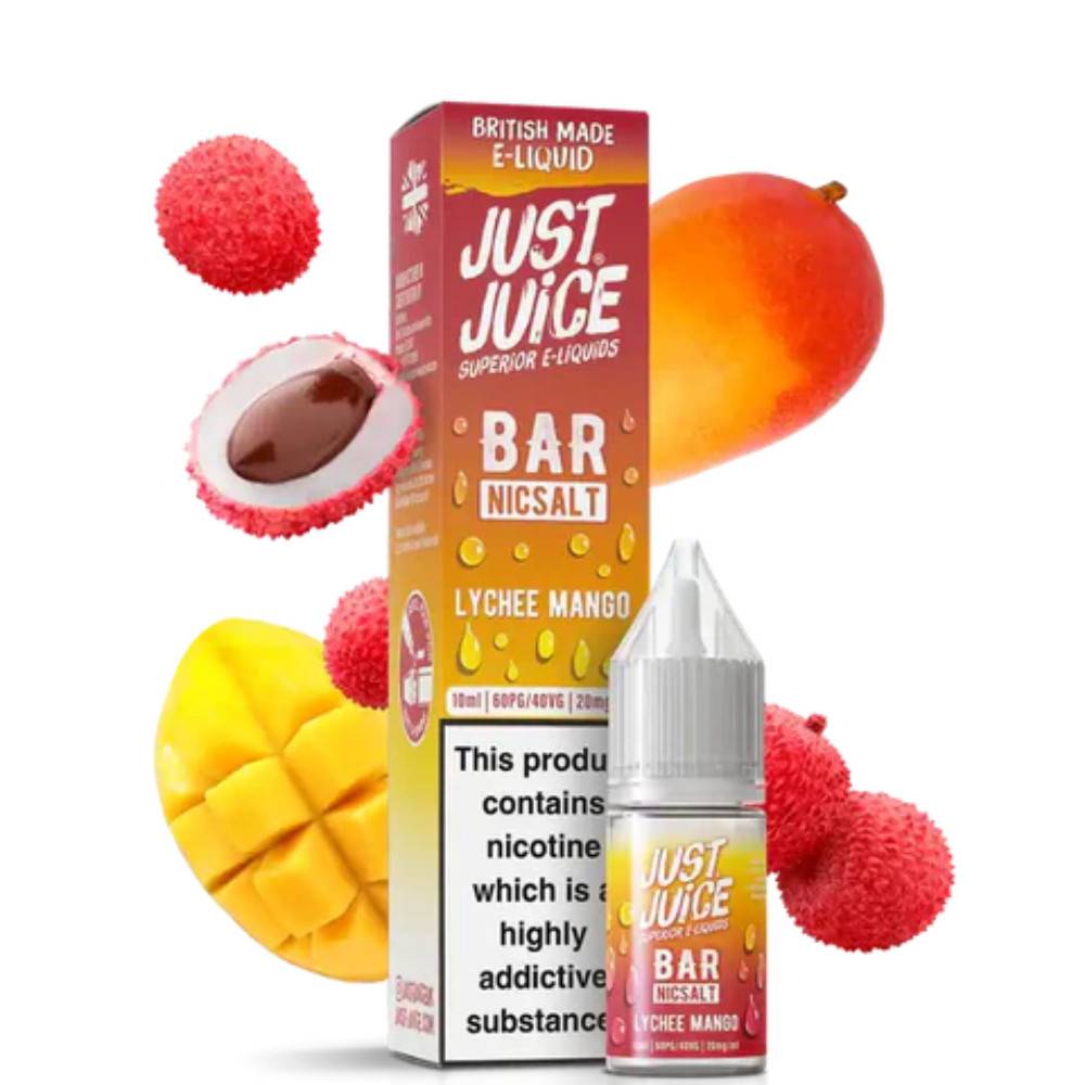 Just Juice Bar Nic Salts e liquids 10ml Lychee Mango 20mg