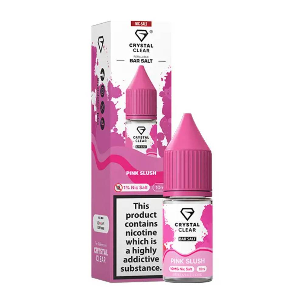 Crystal Clear Nic Salts e liquids 10ml Pink Slush 20mg