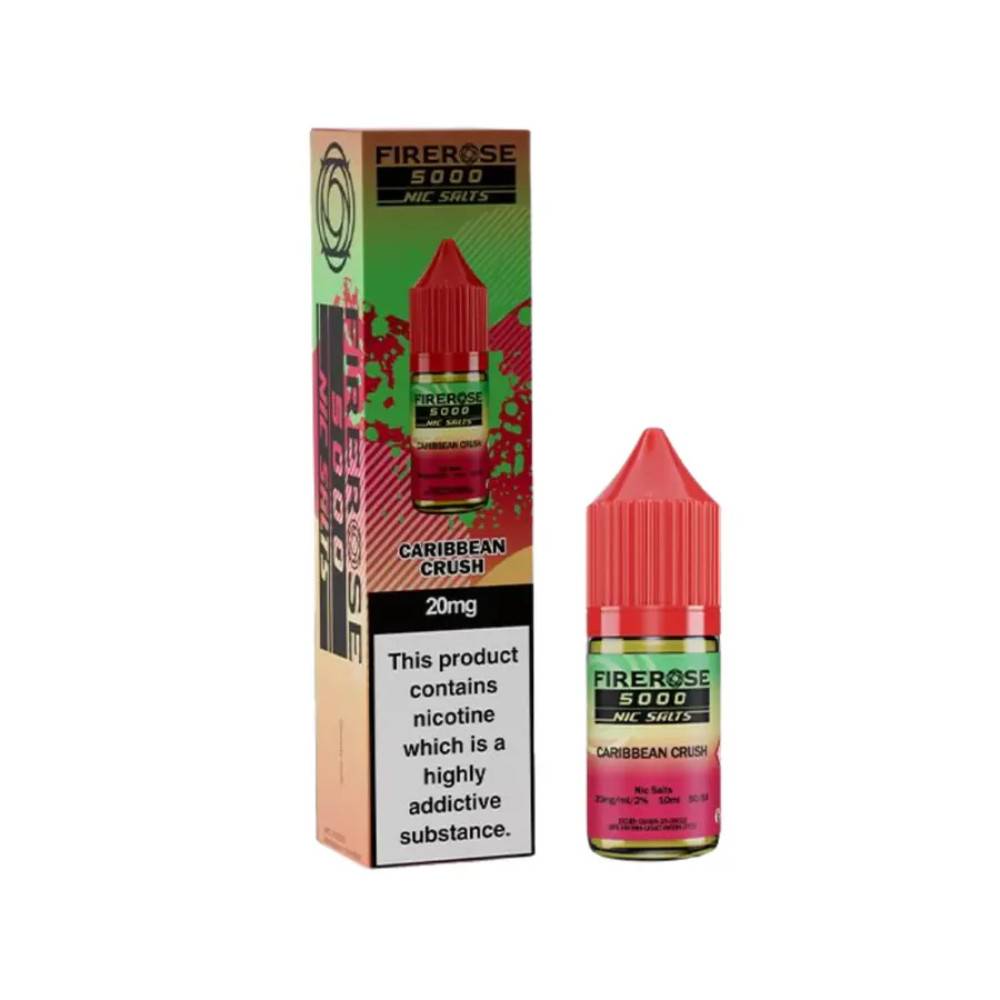 Firerose 5000 Nic Salts e liquids 10ml Caribbean Crush 10mg