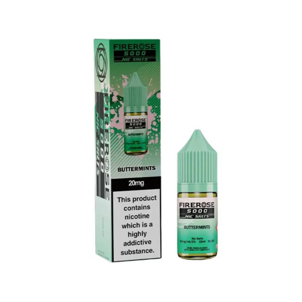Firerose 5000 Nic Salts e liquids 10ml Buttermints 20mg