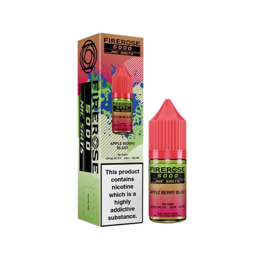 Firerose 5000 Nic Salts e liquids 10ml Apple Berry Blast 10mg