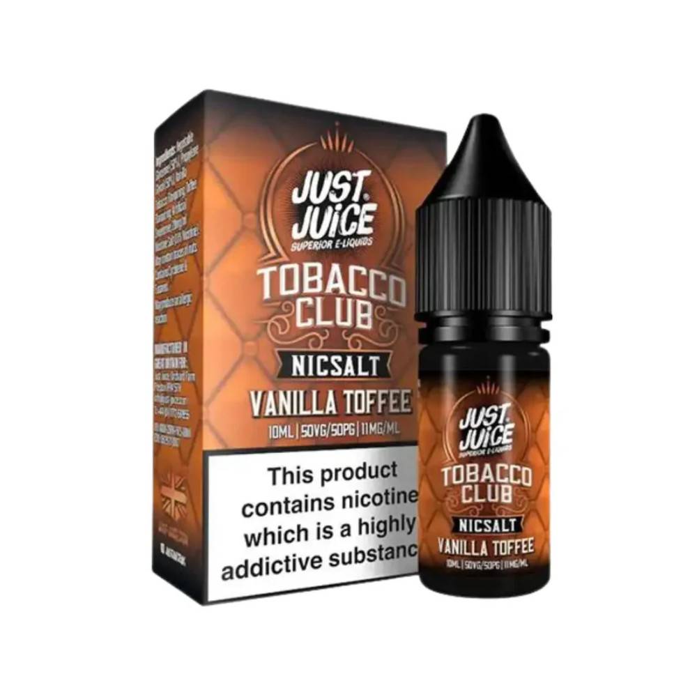 Just Juice Tobacco Club Nic Salts e liquids 10ml Vanilla Toffee Tobacco 20mg