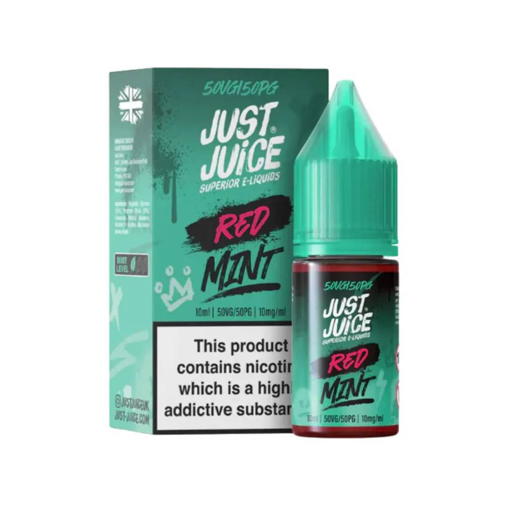 Just Juice Mint Nic Salts e liquids 10ml Red Mint 10mg