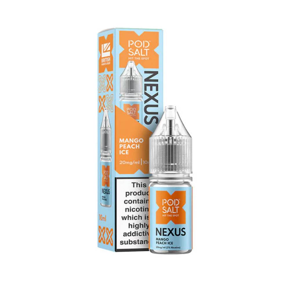 Pod Salt Nexus e liquids 10ml Mango Peach Ice 10mg