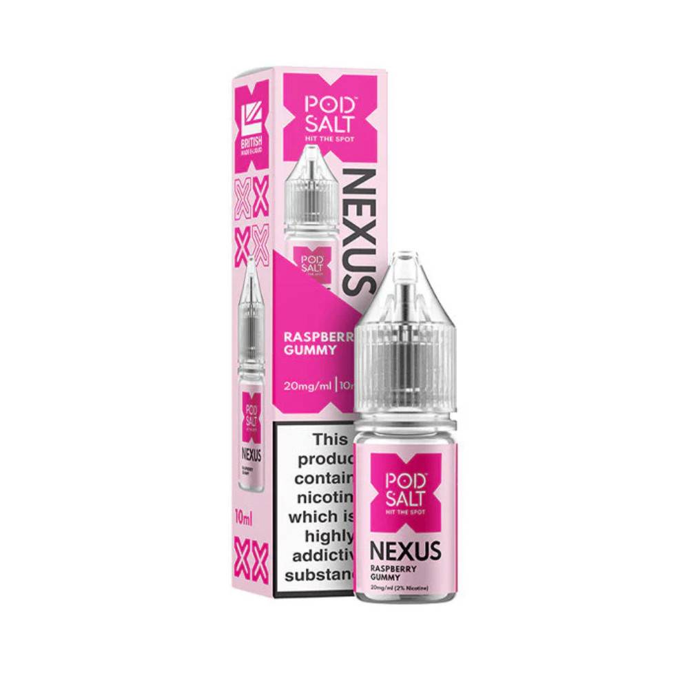 Pod Salt Nexus e liquids 10ml Raspberry Gummy Bear 10mg