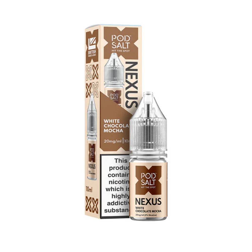 Pod Salt Nexus e liquids 10ml White Chcolate Mocha 20mg