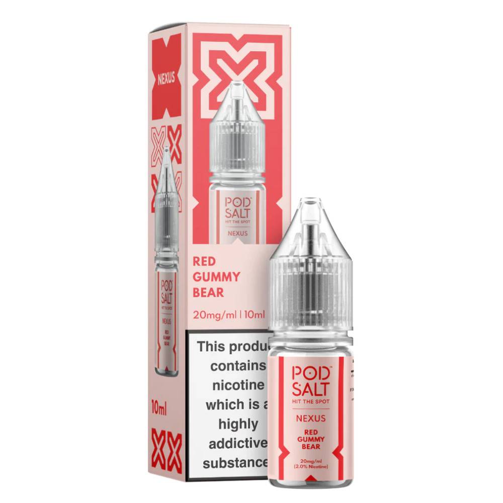 Pod Salt Nexus e liquids 10ml Red Gummy Bear 10mg