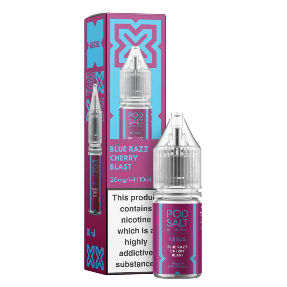 Pod Salt Nexus e liquids 10ml Blue Razz Cherry Blast 10mg