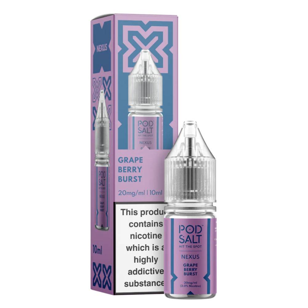 Pod Salt Nexus e liquids 10ml Grape Berry Burst 20mg