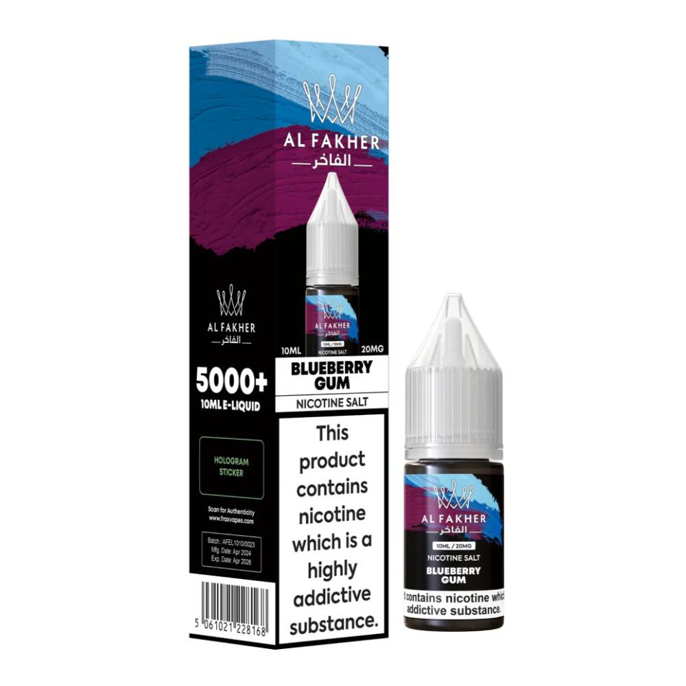 Al Fakher Nic Salts e liquids 10ml Blueberry Gum 20mg