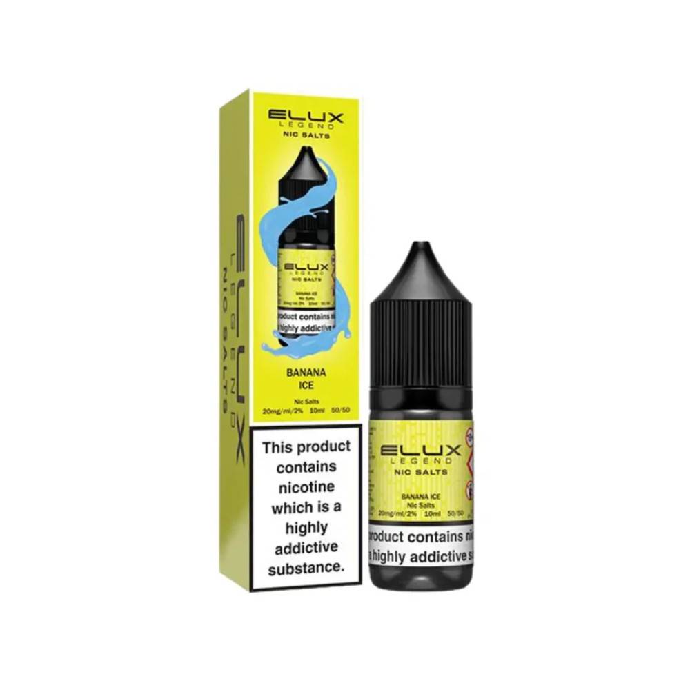 Elux Legend Nic Salts E-Liquids 10ml Banana Ice 10mg
