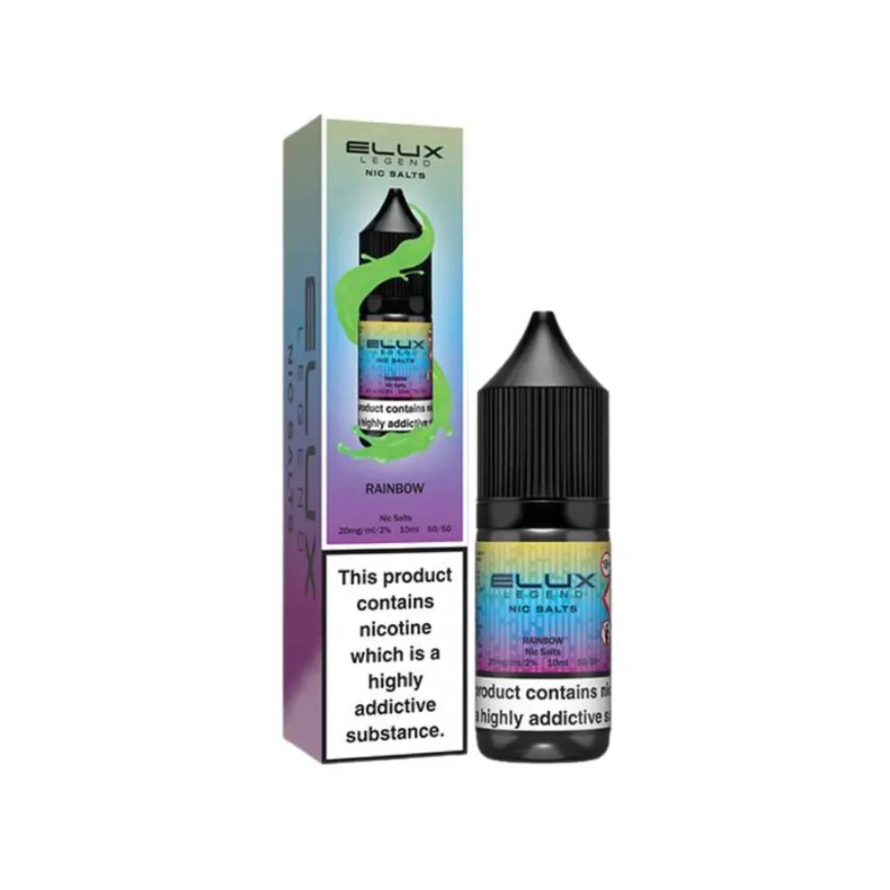 Elux Legend Nic Salts E-Liquids 10ml Rainbow 10mg