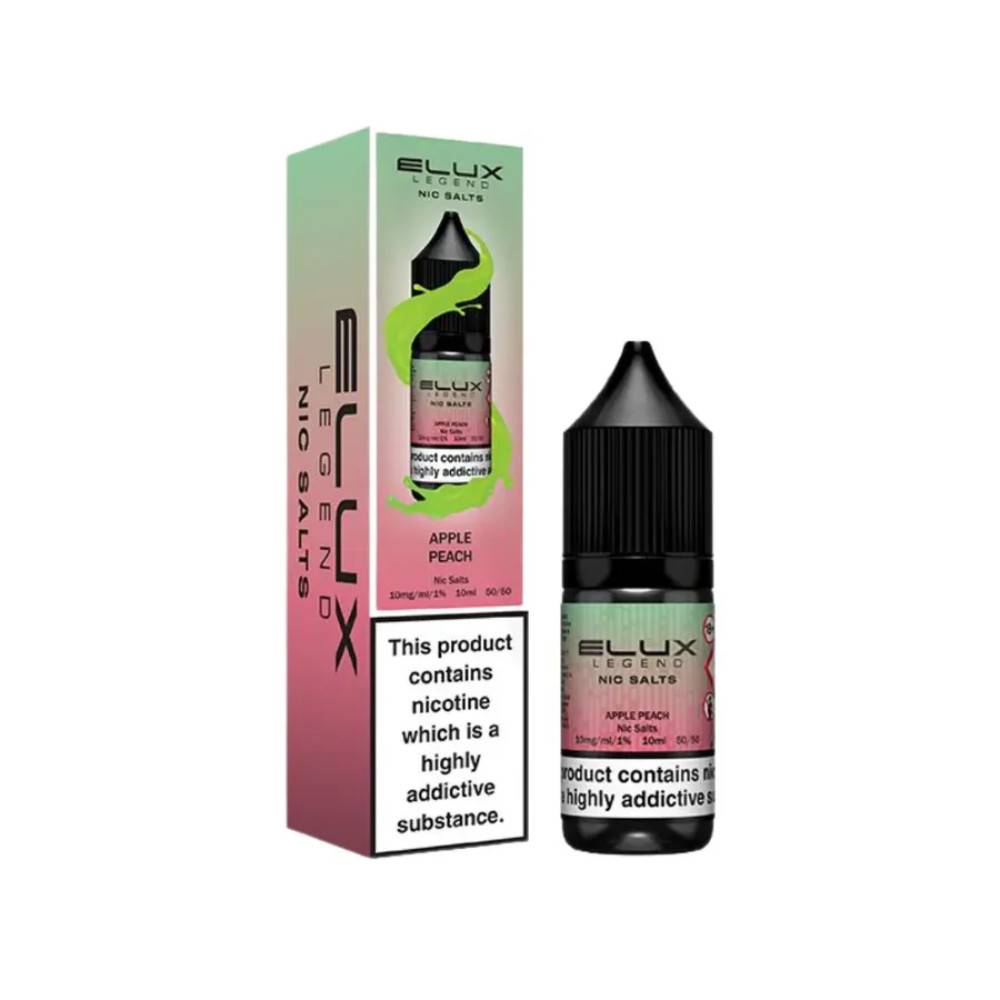 Elux Legend Nic Salts E-Liquids 10ml Apple Peach 10mg