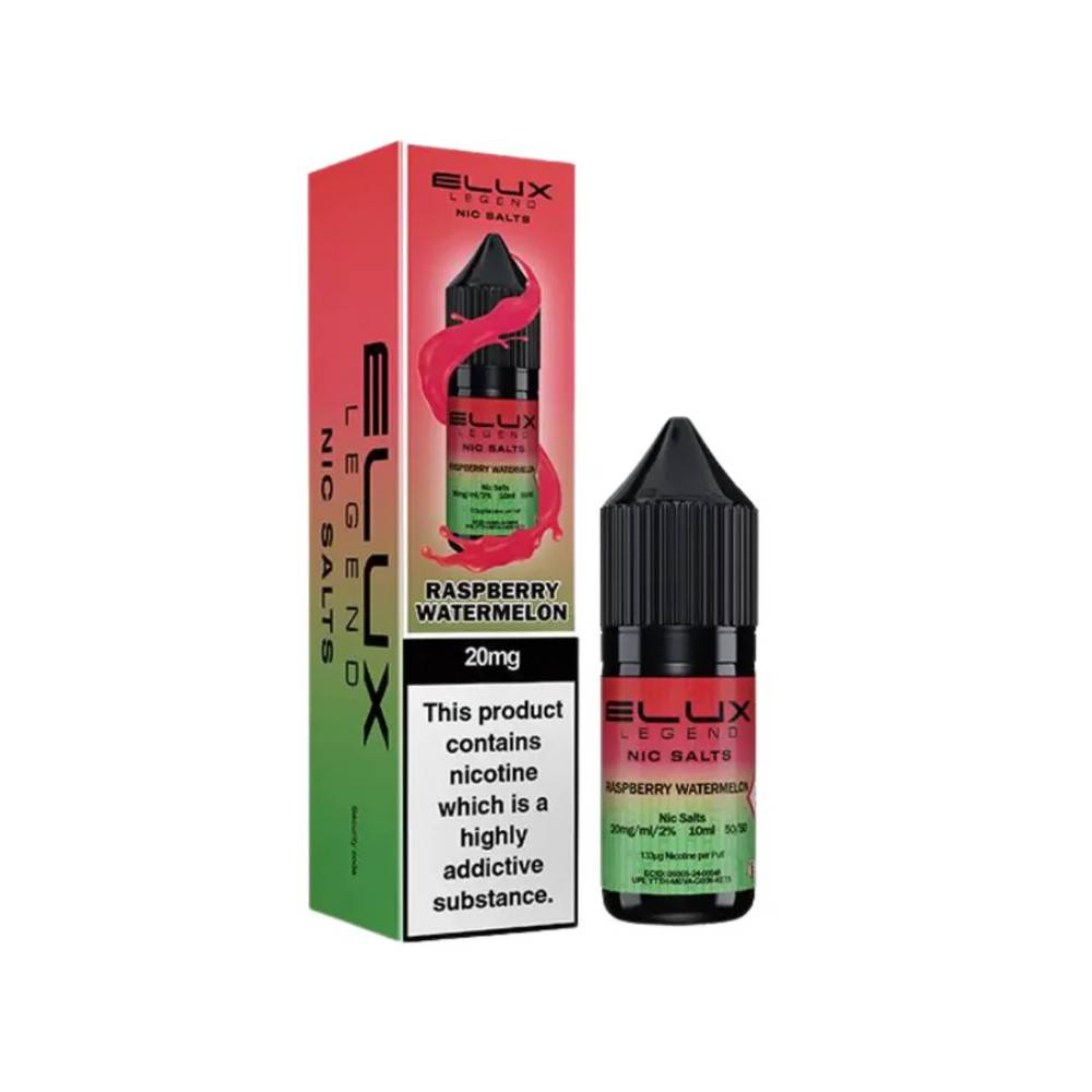 Elux Legend Nic Salts E-Liquids 10ml Raspberry Watermelon 10mg