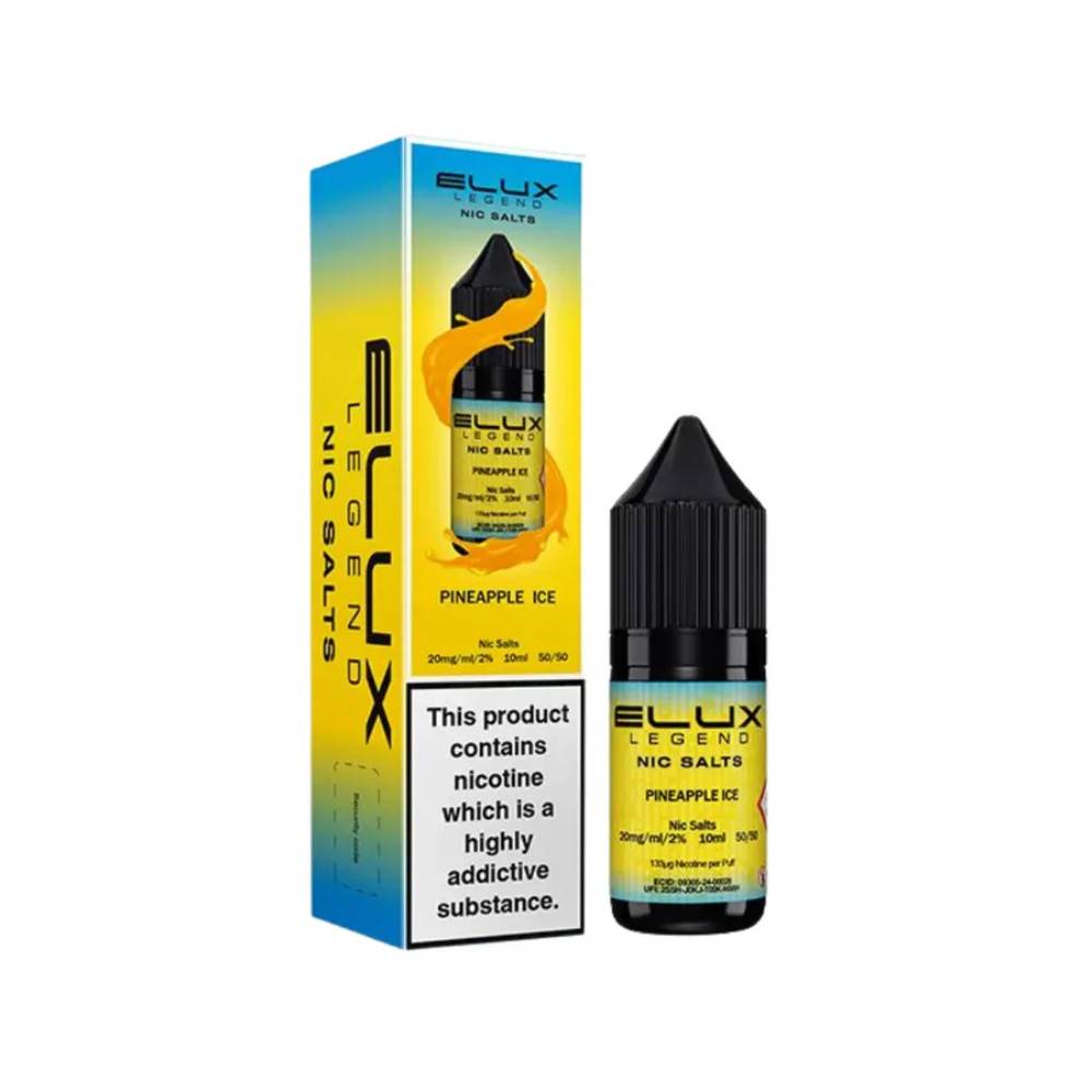 Elux Legend Nic Salts E-Liquids 10ml Pineapple Ice 10mg