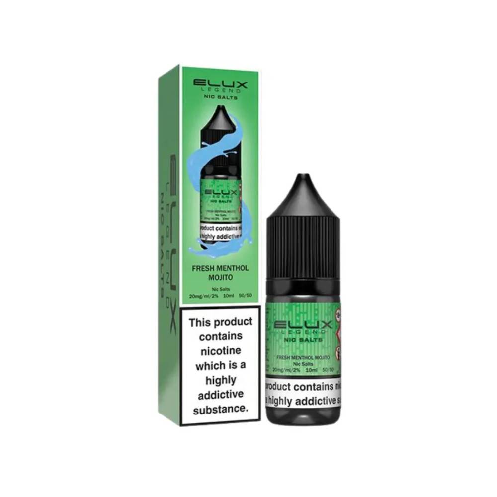 Elux Legend Nic Salts E-Liquids 10ml Fresh Menthol Mojito 20mg