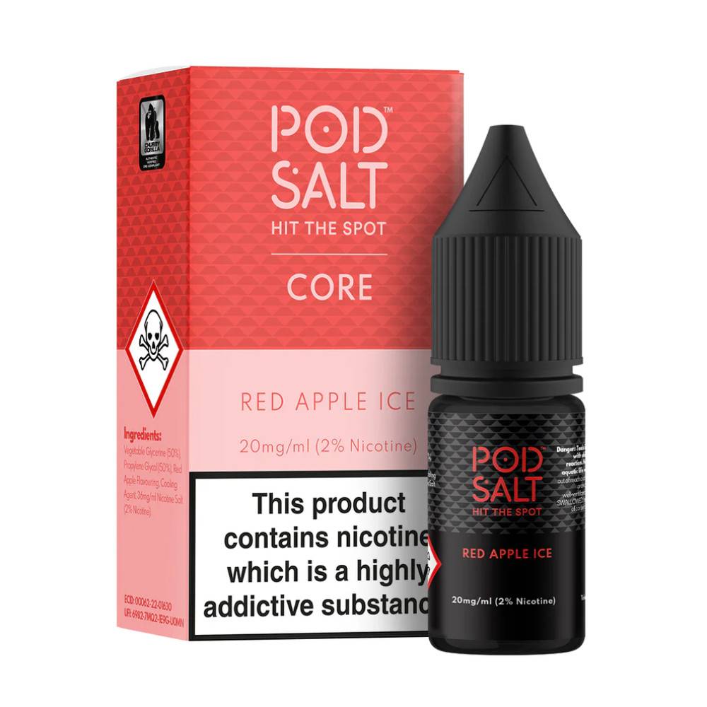 Pod Salt Core Nic Salts e liquids 10ml Red Apple Ice 20mg