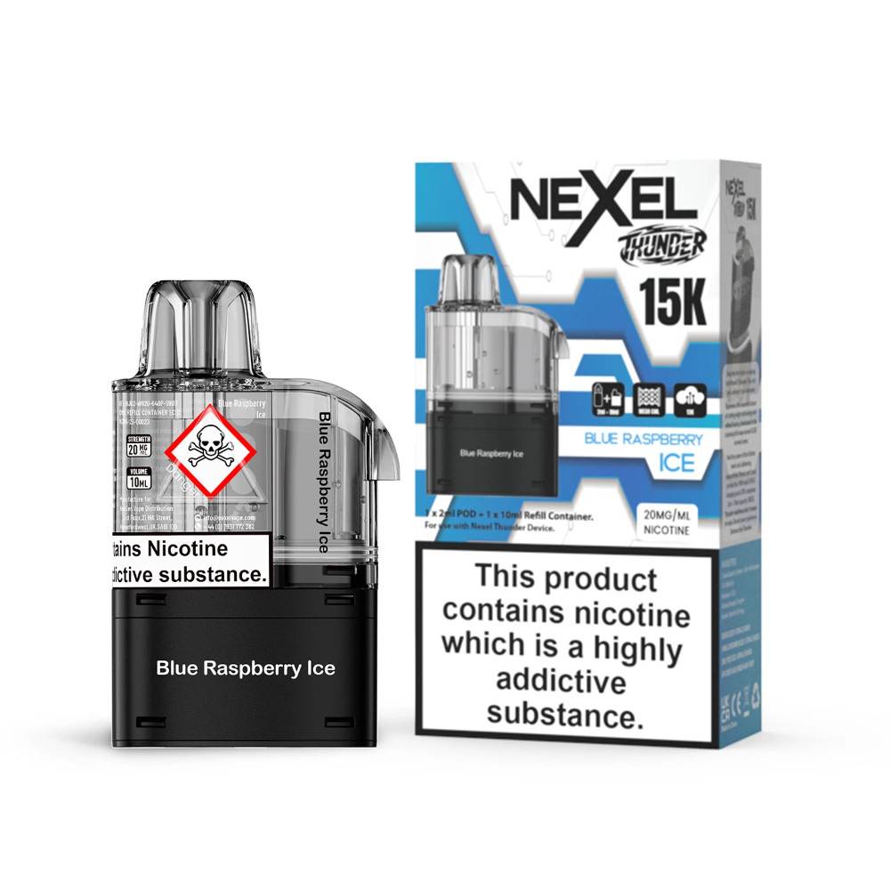 Nexel Thunder 15k Pods Blue Raspberry Ice