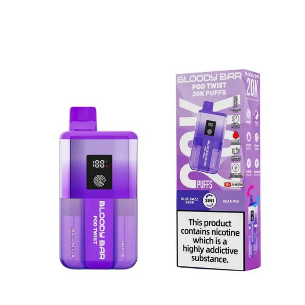 Bloody Bar Twist 20k Blue Razz Bear / Bear Mix