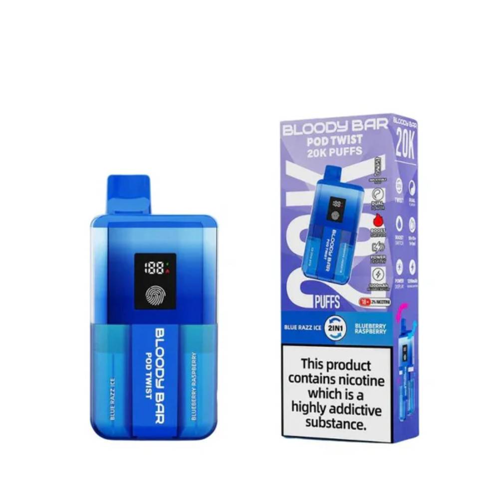 Bloody Bar Twist 20k Blue Razz Ice/ Blueberry Raspberry