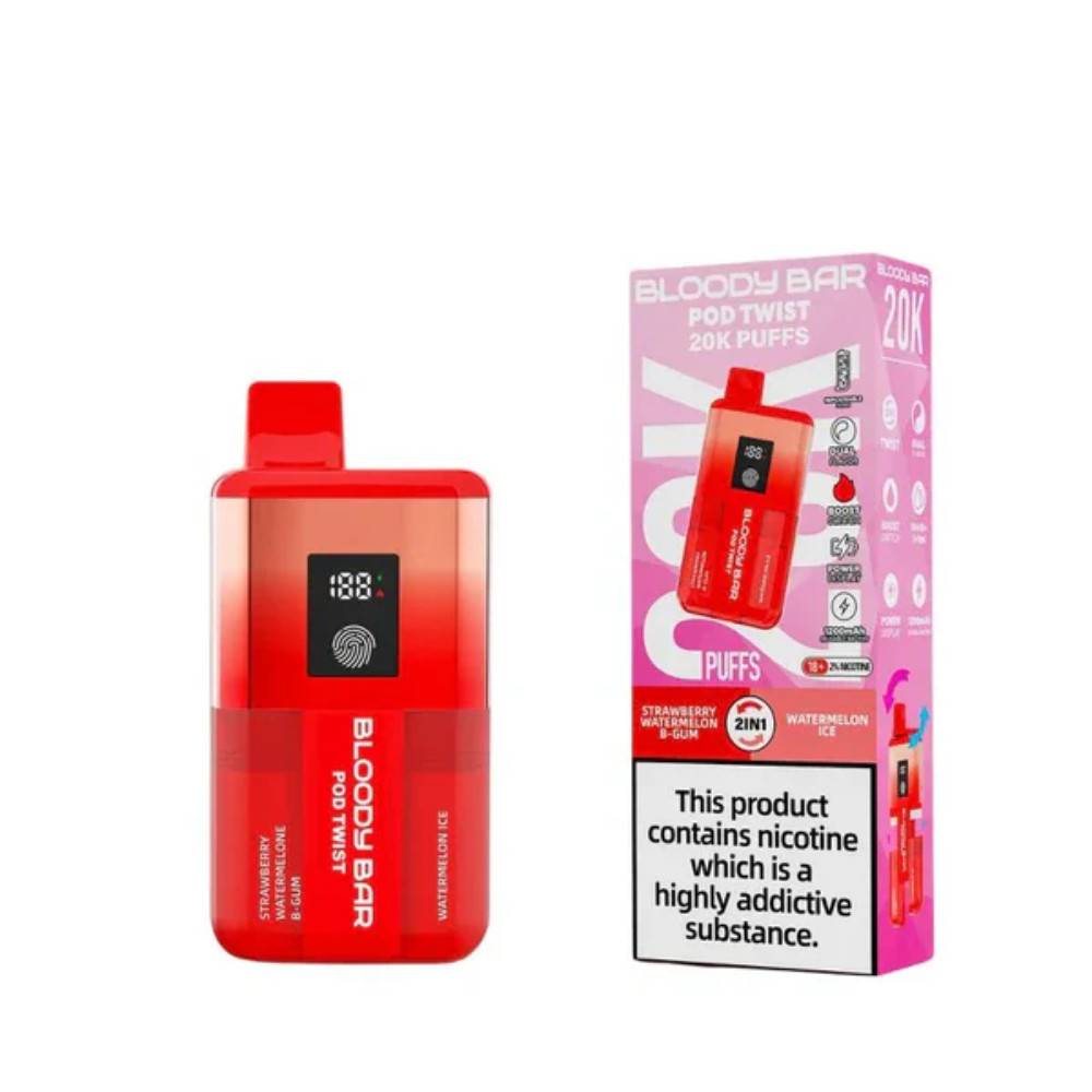 Bloody Bar Twist 20k Strawberry Watermelon B-Gum / Watermelon Ice