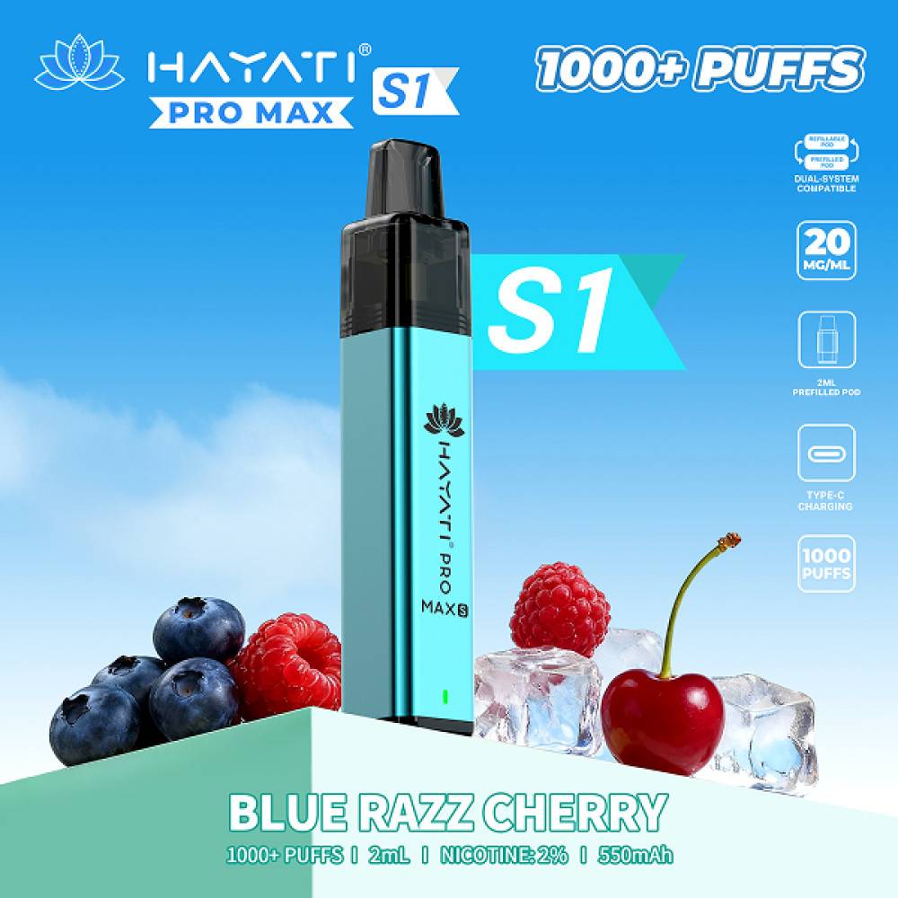 Hayati Pro Max S1 Blue Razz Cherry