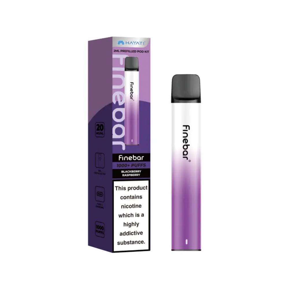 Hayati Finebar 1000 Prefilled Vape Kit Blackberry Raspberry