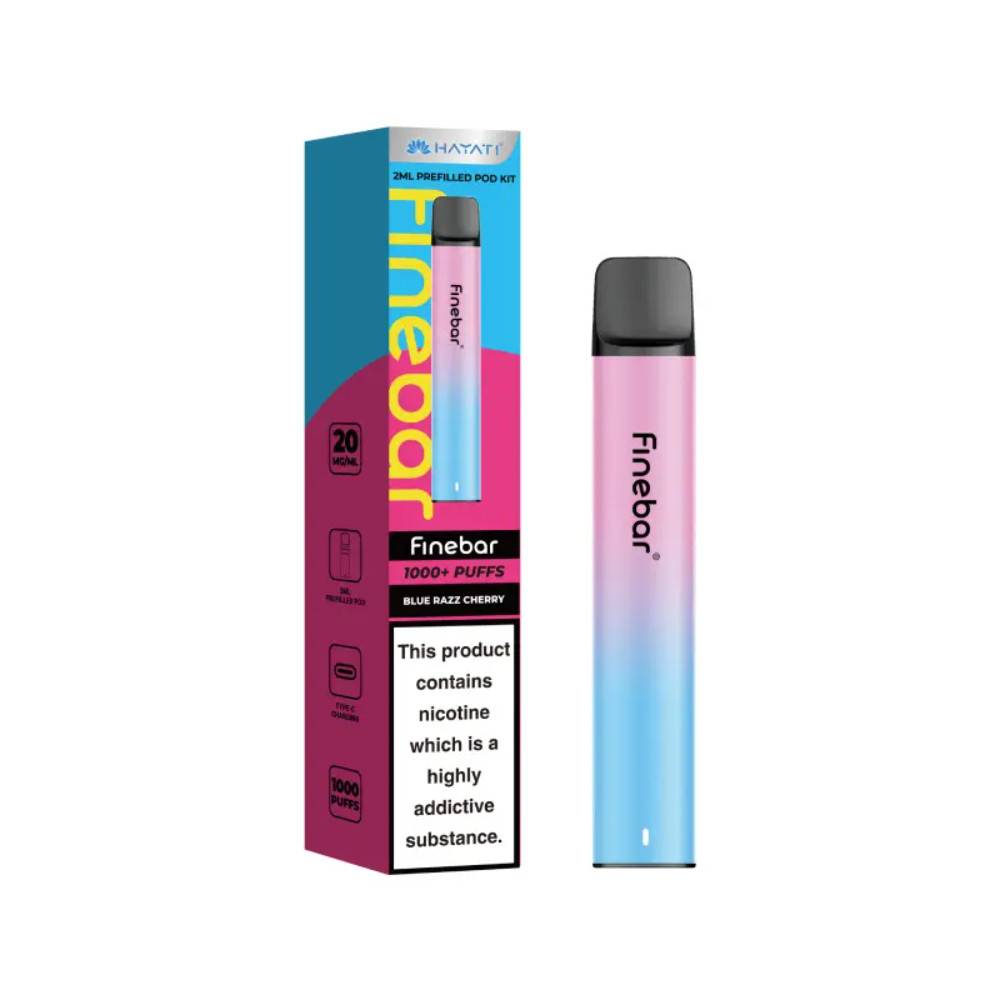 Hayati Finebar 1000 Prefilled Vape Kit Blue Razz Cherry