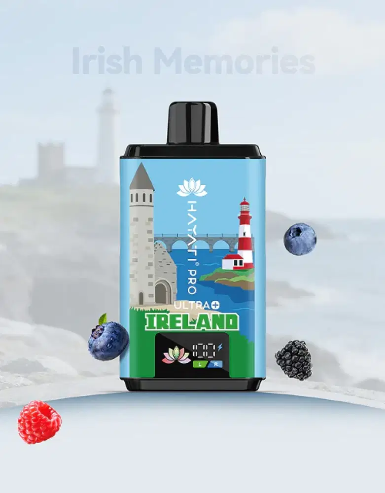 Hayati Pro Ultra+ Souvenir Edition (Ireland) | Box of 5 Blue Sour Raspberry (Irish Memories)
