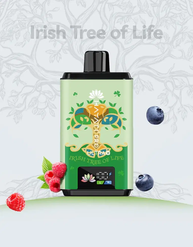 Hayati Pro Ultra+ Souvenir Edition (Ireland) | Box of 5 Blueberry Raspberry (Irish Tree of Life)