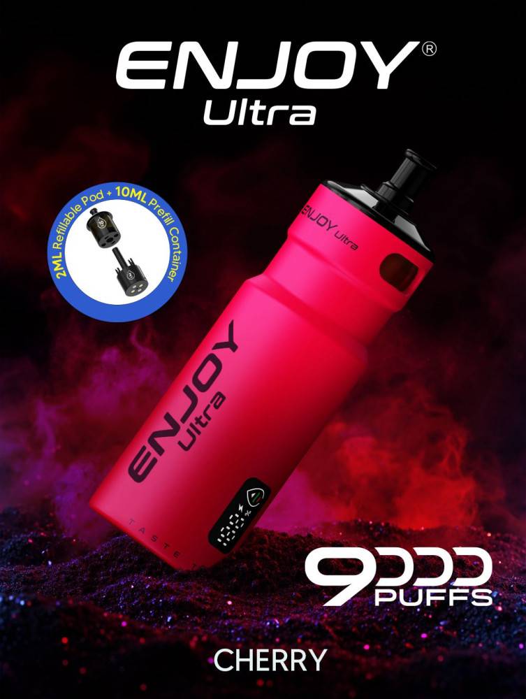 Enjoy Ultra 9000 Vape | Rechargeable Kit Cherry