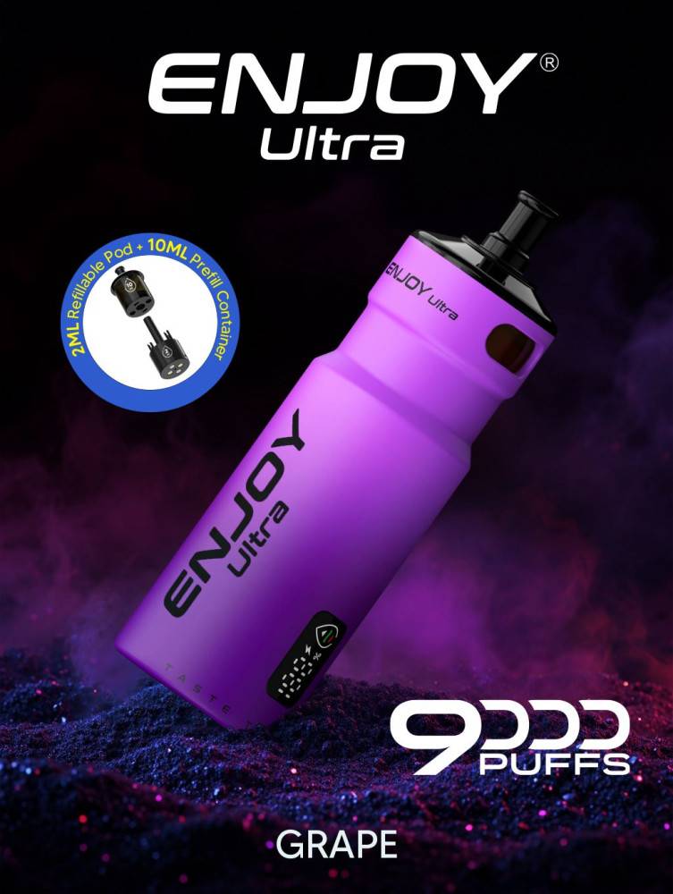 Enjoy Ultra 9000 Vape | Rechargeable Kit Grape