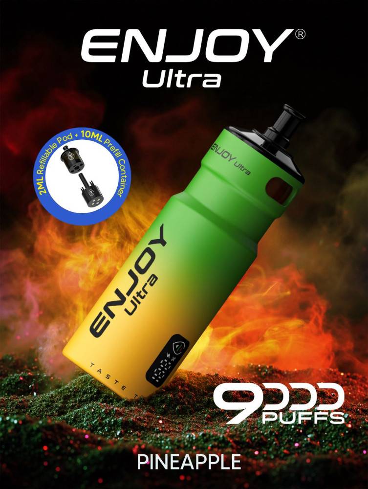 Enjoy Ultra 9000 Vape | Rechargeable Kit Pineapple