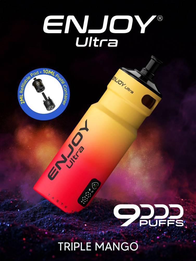 Enjoy Ultra 9000 Vape | Rechargeable Kit Triple Mango